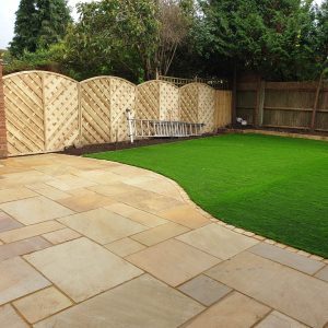 Fossil mint indian sandstone paving begie or yellow