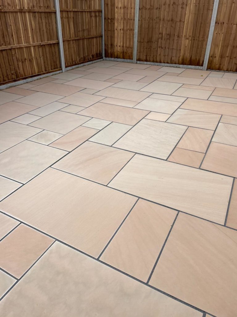 Ivory Indian Sandstone Patio Pack - Smooth Finish