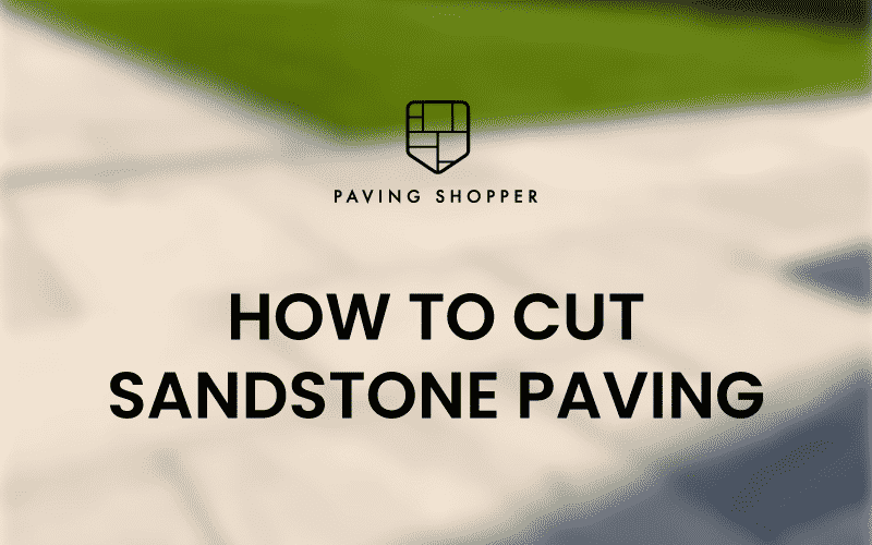 How to cut sandstone paving