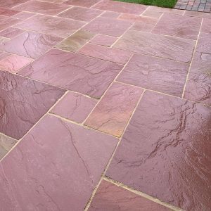 Modac red Indian sandstone paving