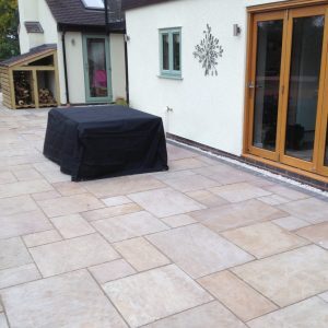 Raveena Indian Sandstone paving in patio kit format
